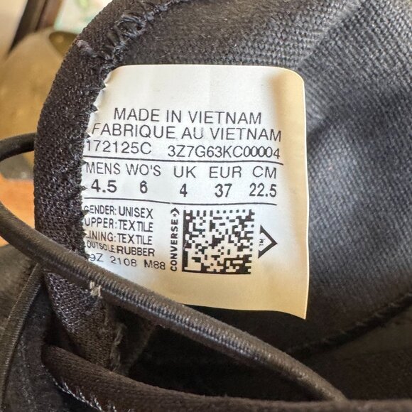 Chuck Taylor All Star Utility Explore Counter Climate High Triple Black Size 6 - Picture 14 of 16